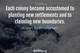 Photo quote of Each colony became accustomed to planting new settlements and to claiming new boundaries.