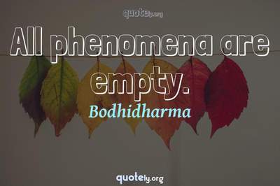 Photo Quote of All phenomena are empty.
