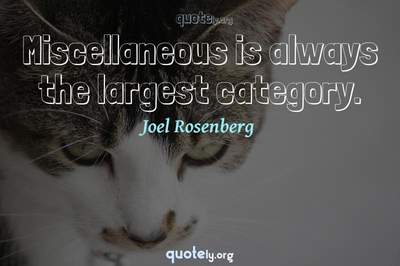 Photo Quote of Miscellaneous is always the largest category.