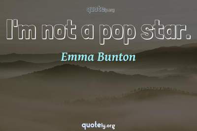 Photo Quote of I'm not a pop star.