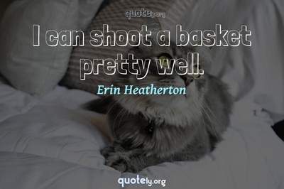 Photo Quote of I can shoot a basket pretty well.